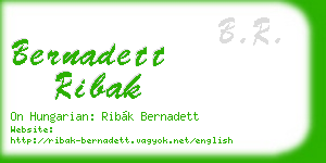 bernadett ribak business card